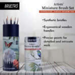 BRUSTRO Artists’ Miniature Precision Brushes - Set of 12 - Image 5