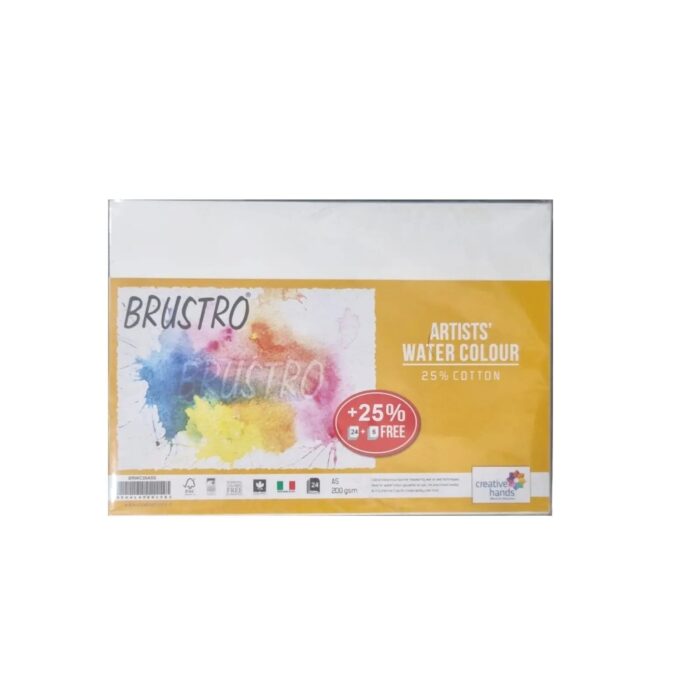 Brustro Artists' Watercolour Paper 25% Cotton Cold Pressed 200 GSM - Image 3