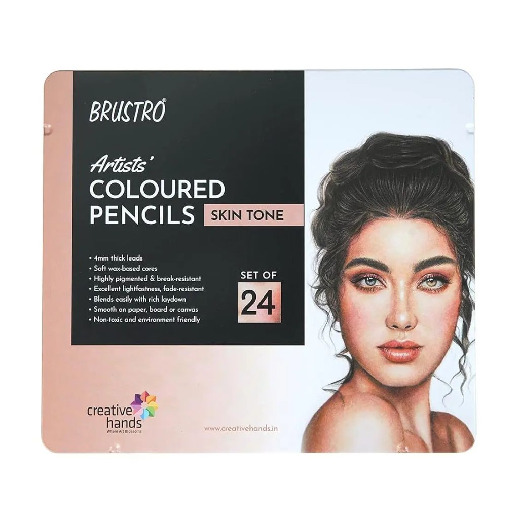 Brustro ACP24ps Brustro Artists' Skin Tone Coloured Pencils- Set of 24 Shades - Image 1