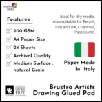 Brustro Artist Drawing Glued Pad A4 - Image 2