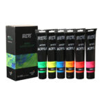 Brustro Artists Acrylic Fluorescent Shades 6 x 120ml - Image 4