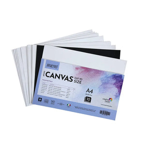 Brustro Artists Canvas Cut to Size A4 Assorted Pack Of 10 Sheets