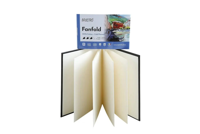 Brustro Artists Fanfold Watercolour Book 100% Cotton Mouldmade 300 GSM,10.5x15cm - Image 4