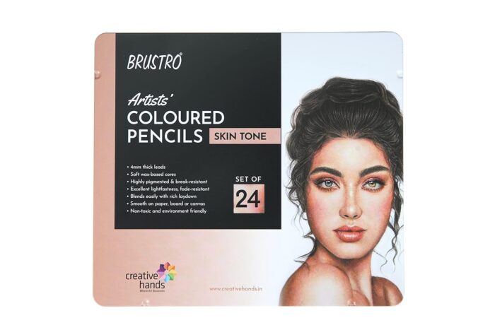 Brustro Artists' Skin Tone Coloured Pencils- Set of 24 Shades - Image 1