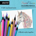 Brustro Artists' Coloured Pencils Pastel Tone Set of 36 (in Elegant tin Box) - Image 3