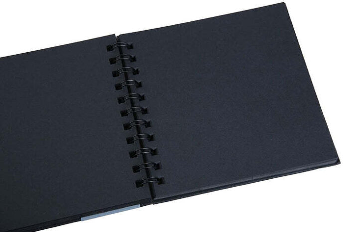 BRUSTRO Black Sketchbook 200GSM Wiro Bound, Spiral, Premium, Acid-free Paper, Professional-Grade, Ideal for Dry media, Mandala art, Graphite, Charcoal, School, Office use - Image 5