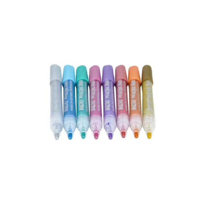 Brustro Metallic Acrylic Marker Set of 8 Shades - Image 1