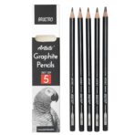 Brustro Graphite Pencil set of 5 (2B, 4B, 6B, 8B, 10B)