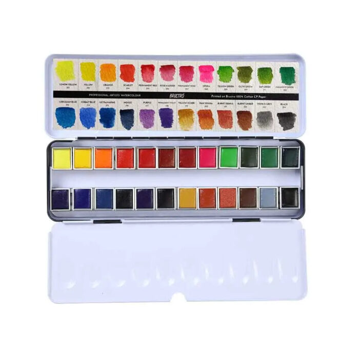 Brustro Professional Artists Watercolour Half pan Set - Image 2