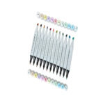 Brustro Twin Tip Alcohol Based Marker Set of 12 - Pastel Tones - Image 2