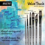 Brustro VelveTouch Artist Brush Set of 6 - Image 4