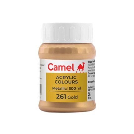 Camel Acrylic Colours Individual bottle of Metallic in 500 ml