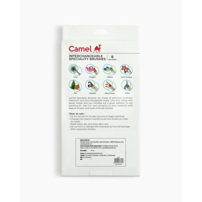 Camel Interchangeable Speciality Brush Set - Image 3