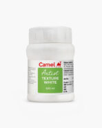 Jar of Camel Texture White paint showcasing its thick and creamy texture, ideal for creating impasto effects and adding dimension to artwork.
