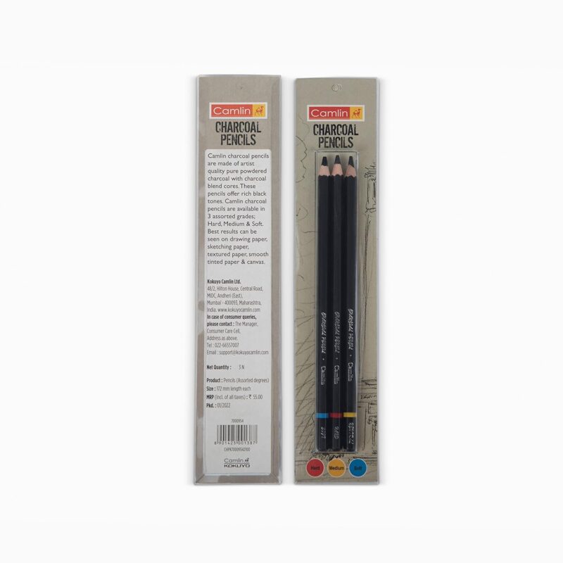 Camlin Charcoal Pencils Set of 3