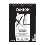 Canson XL Black Spiral Drawing Pad (150 GSM)