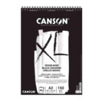 Canson XL Black Spiral Drawing Pad (150 GSM) - Image 2