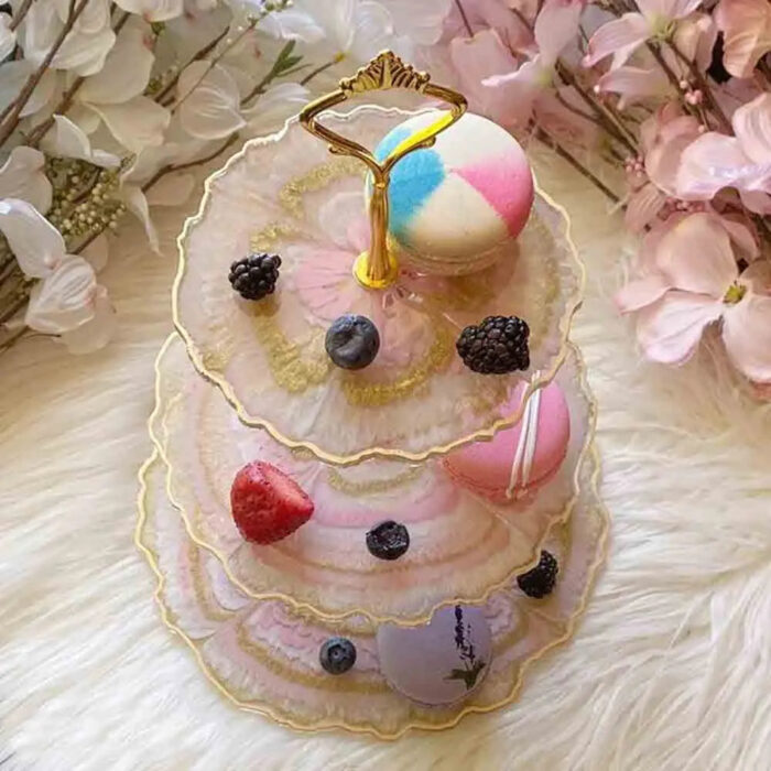 Pablo Art 3 Tier Cake Stand Resin Tray Silicone Molds - Image 3