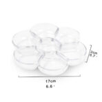 Pablo Art Flower Clear Plastic Palette 7 Well Flower Paint Tray For Watercolor Mixing Palette