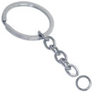 Pablo Art Metal Key chain Rings with Chain Pack of 12