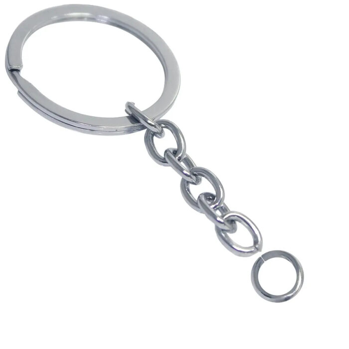 Pablo Art Metal Key chain Rings with Chain Pack of 12 - Image 1