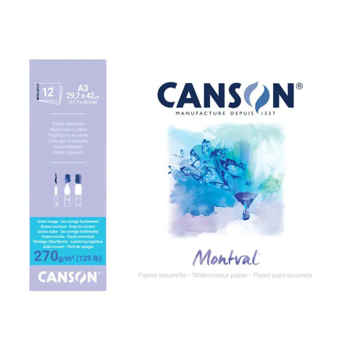 Canson Montval Torchon Watercolour Paper Pad  - 270 GSM - Image 3