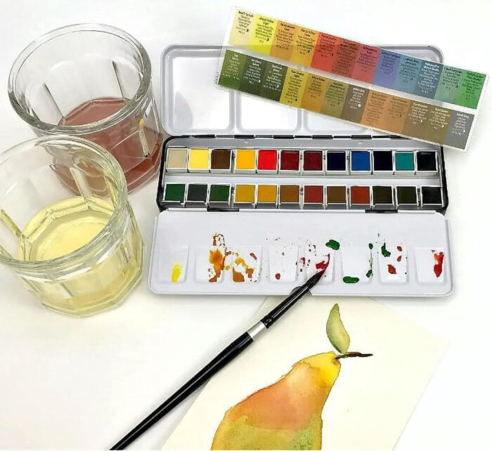 Daniel Smith 24 Color Hand Poured Watercolor Half Pan Set in a Metal Box (285650113) - Image 3