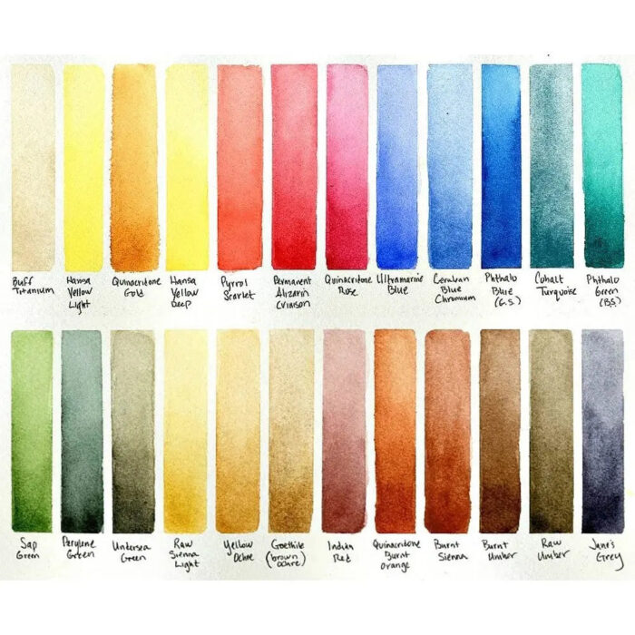 Daniel Smith 24 Color Hand Poured Watercolor Half Pan Set in a Metal Box (285650113) - Image 4