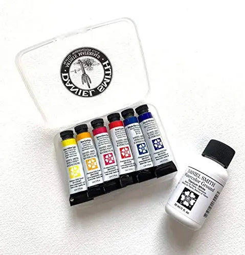 Daniel-Smith-Watercolor_-Essential-Mixing-Set-with-5ml-Essential-Colors_-1oz-Watercolor-Ground_-Mixing-Guide-and-Plastic-Travel-case-Daniel-Smith-51888259.jpg Daniel Smith Watercolor, Essential Mixing Set with 5ml Essential Colors, 1oz Watercolor Ground, Mixing Guide and Plastic Travel case - Image 1