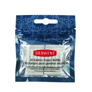 Derwent Battery Operated Eraser Refills Pack of 30 Refills