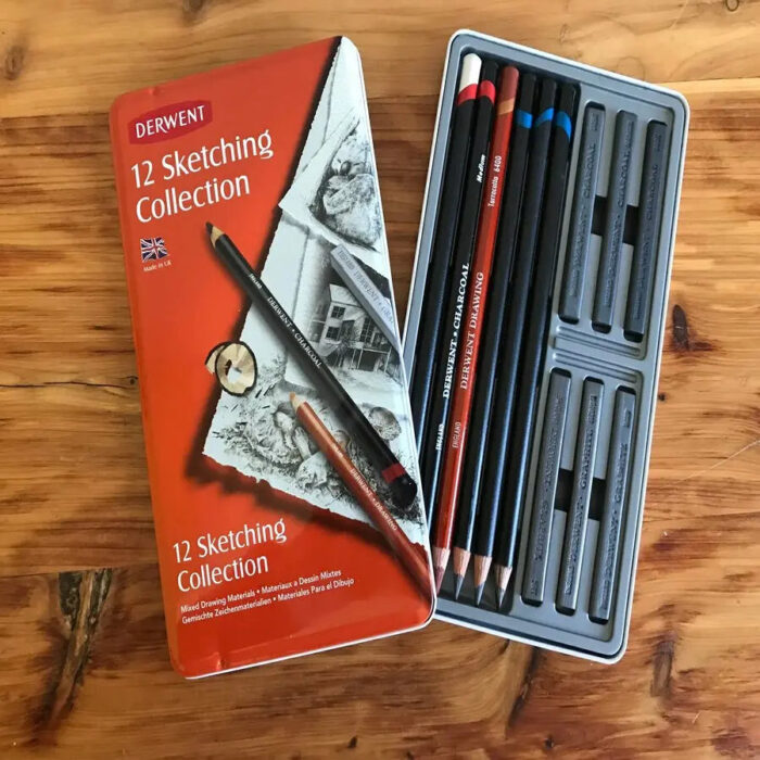 Derwent Sketching Pencil Mixed Media Collection Tin Set Of 12 ( 34305 ) - Image 3