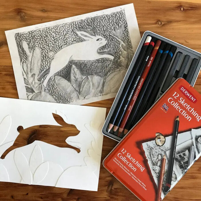 Derwent Sketching Pencil Mixed Media Collection Tin Set Of 12 ( 34305 ) - Image 1