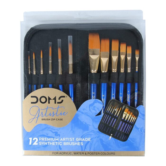 Doms Artistic Brush Set With Zip Case - Image 1