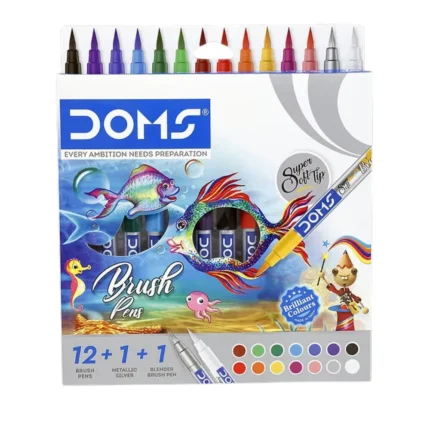Doms Brush Pens 12 Colour