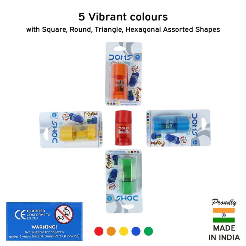 Doms Erasner 2-in-1 Buddy - Eraser + Sharpener Combo