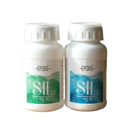 EPOKE SIL Silicone Mould Making product packaging showcasing tear-resistant silicone designed for mould making with a 1:1 mixing ratio