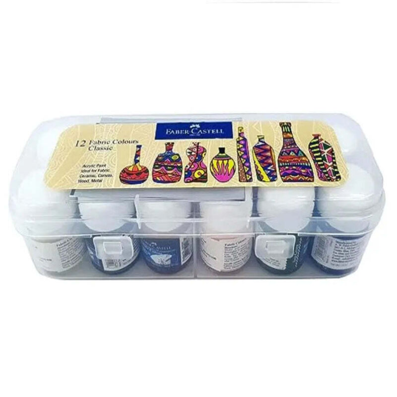 Faber-Castell Fabric Colours 10ml Each(Pack of 12)