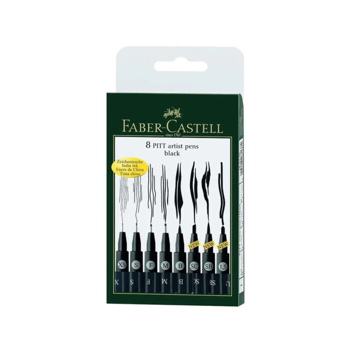 Faber-Castell PITT Artist Pens Black set - Image 1