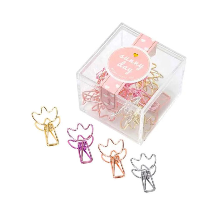 Fancy Metal Binder Clip - Rose Gold, Gold, Silver and Pink - 14 pcs/Set - Image 4