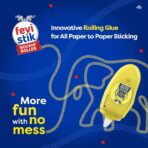 Fevistik Rockin' Roller Glue Tape, Adhesive Roller, 8mm Long X 6 mm Thick - Image 2