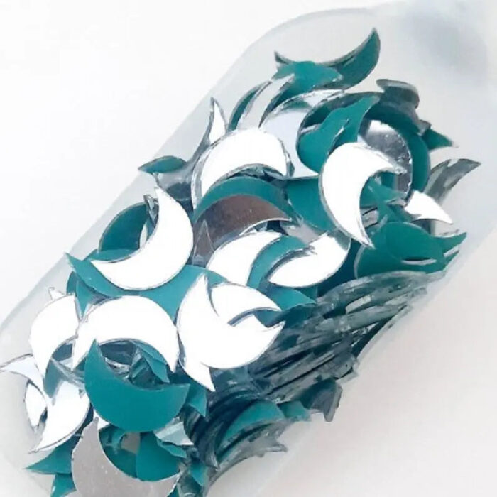 Icraft Mirrors - Round, Leaf, Drop, Triangle, Moon, Square, Diamond shaped  Beads for Mandala Arts, Decoration and Crafts - Image 1