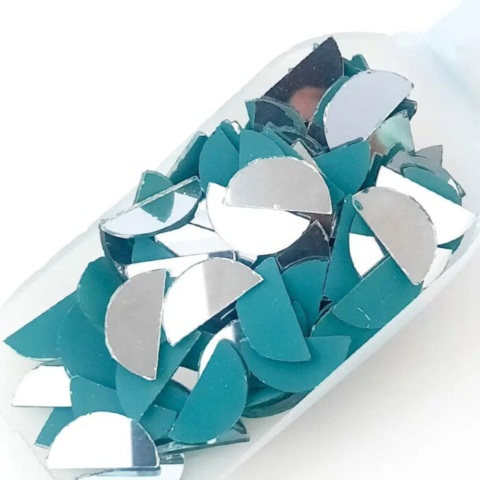 Icraft Mirrors - Round, Leaf, Drop, Triangle, Moon, Square, Diamond shaped  Beads for Mandala Arts, Decoration and Crafts - Image 2
