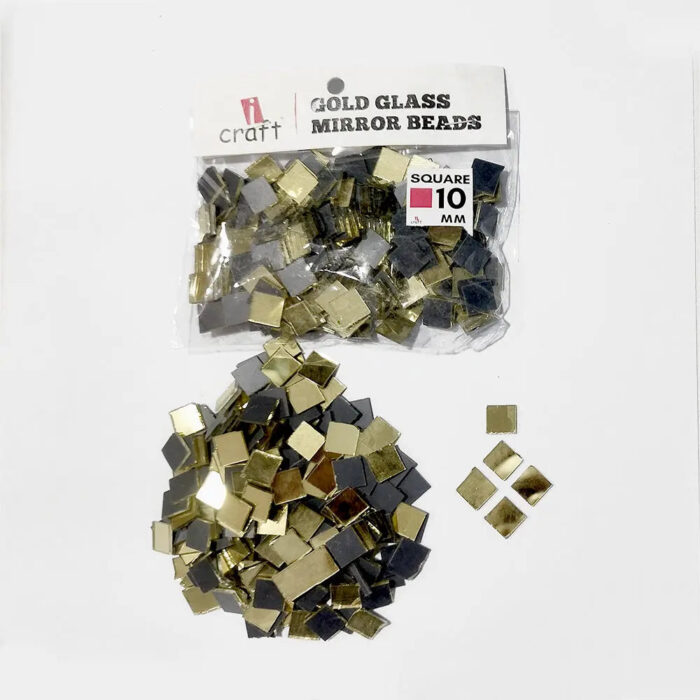 Icraft Mirrors - Round, Leaf, Drop, Triangle, Moon, Square, Diamond shaped  Beads for Mandala Arts, Decoration and Crafts - Image 13