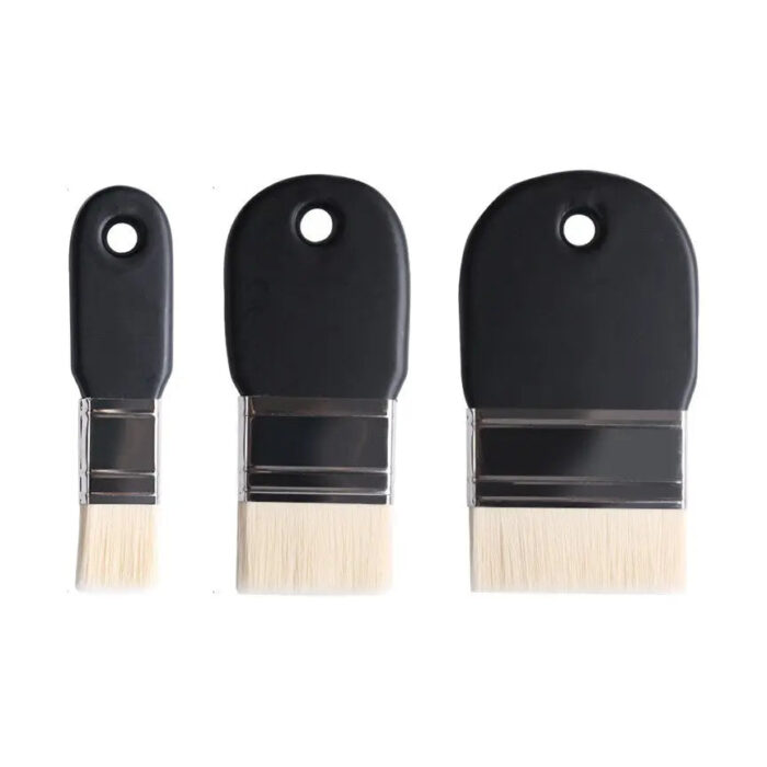 Keep Smiling Abstract Expressuin Brush - Flat Rectangular Shape - Nylon Hair with Ergonomic Handle - Image 2