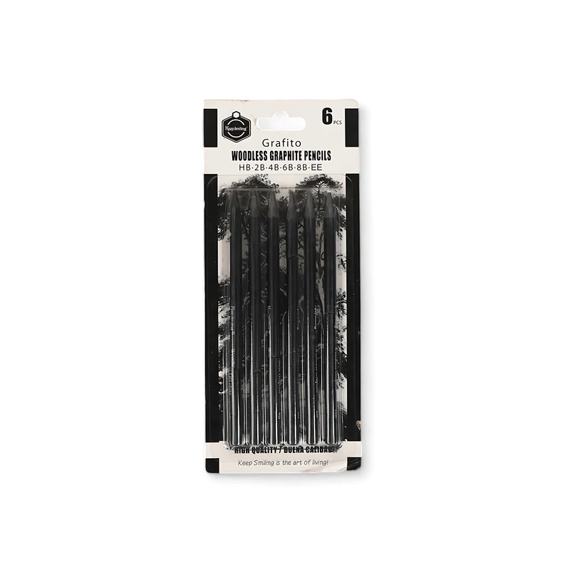 KeepSmilingGrafitoWoodlessGraph Keep Smiling Grafito Woodless Graphite Pencil Set of 6 - Image 1