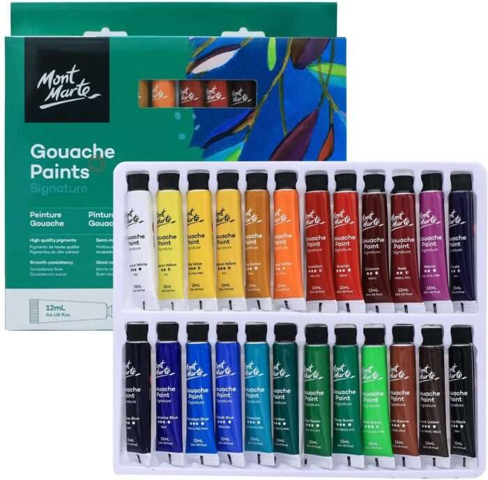 Mont Marte Gouache Set 24pc x 12ml - Image 1