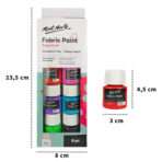 Mont Marte Permanent Fabric Paint Set 8 x 20ml