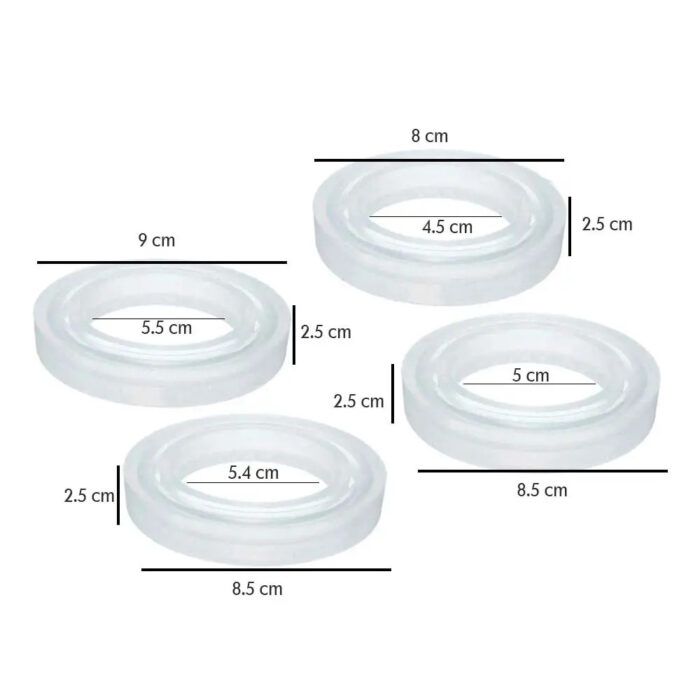 Pablo Art 4 Size Round Bangle Silicone Jewellery Casting Resin Mould