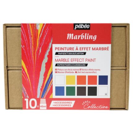 Pebeo Marbling Paint Assorted 10 x 45 ml - Collection Set