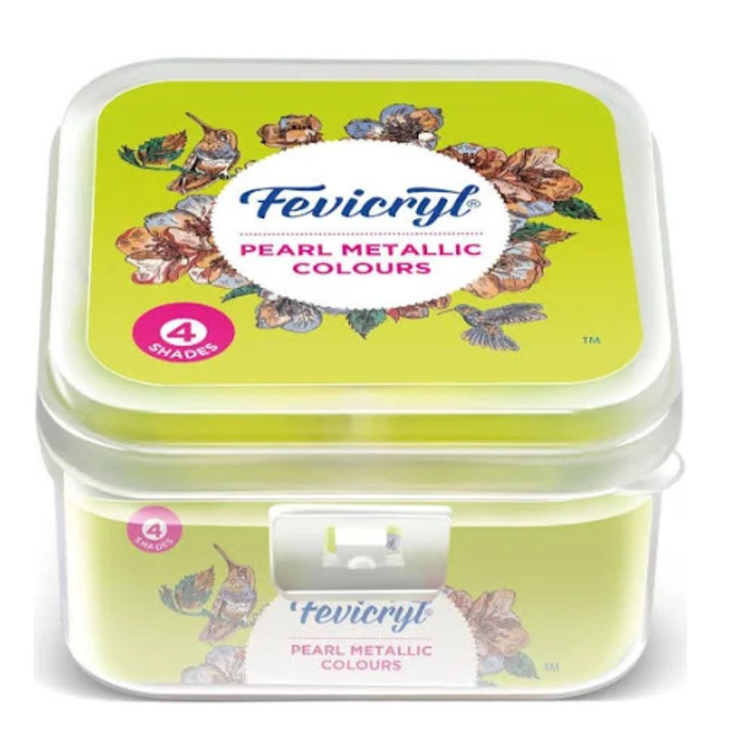 Pidilite Fevicryl Pearl Metallic colours set of 4 Pidilite Fevicryl Pearl Metallic colours set of 4